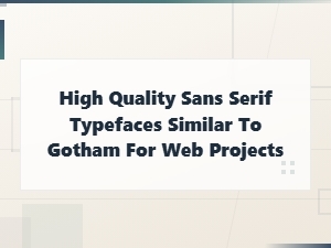 Premium Gotham Substitute Sans Serif Typefaces for Web Projects
